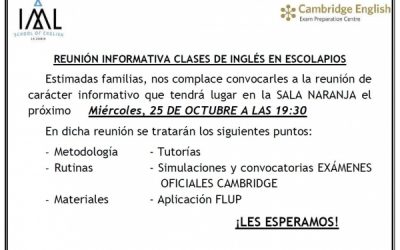 Reunión informativa de familias con IML